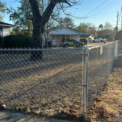 Completed fence installation